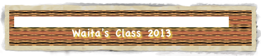 CLICK HERE TO READ OUR EWI INFORMATIONAL TEXTS 
Waita’s Class 2013